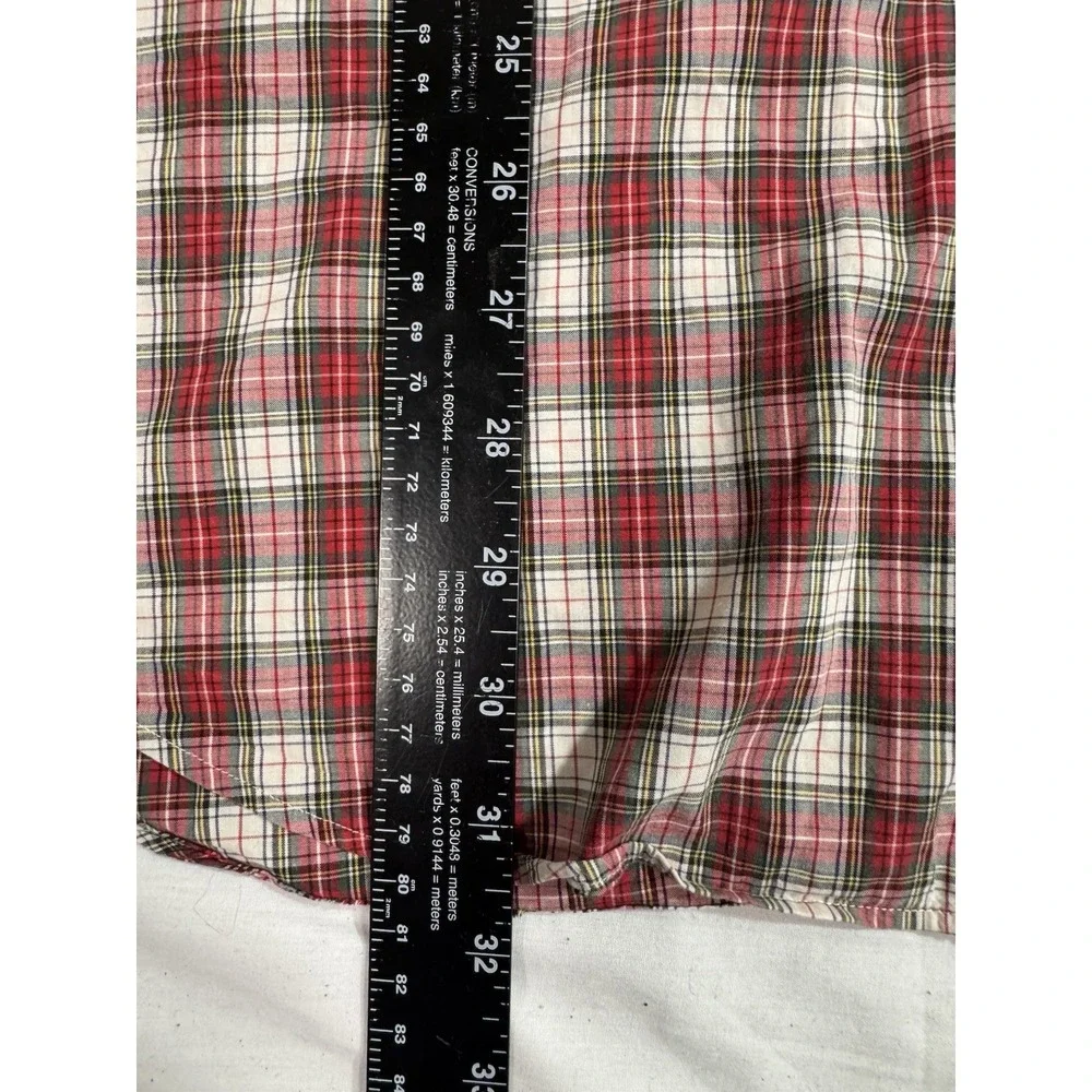 Vintage Polo Ralph Lauren Yarmouth Red Plaid‎ Button Up Shirt Men's Large